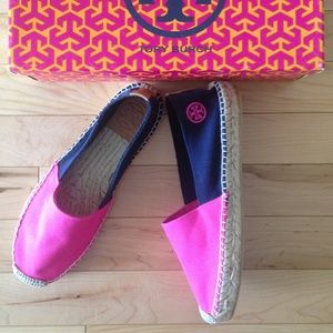 Tory Burch Fuchsia-Navy Espadrille 6B